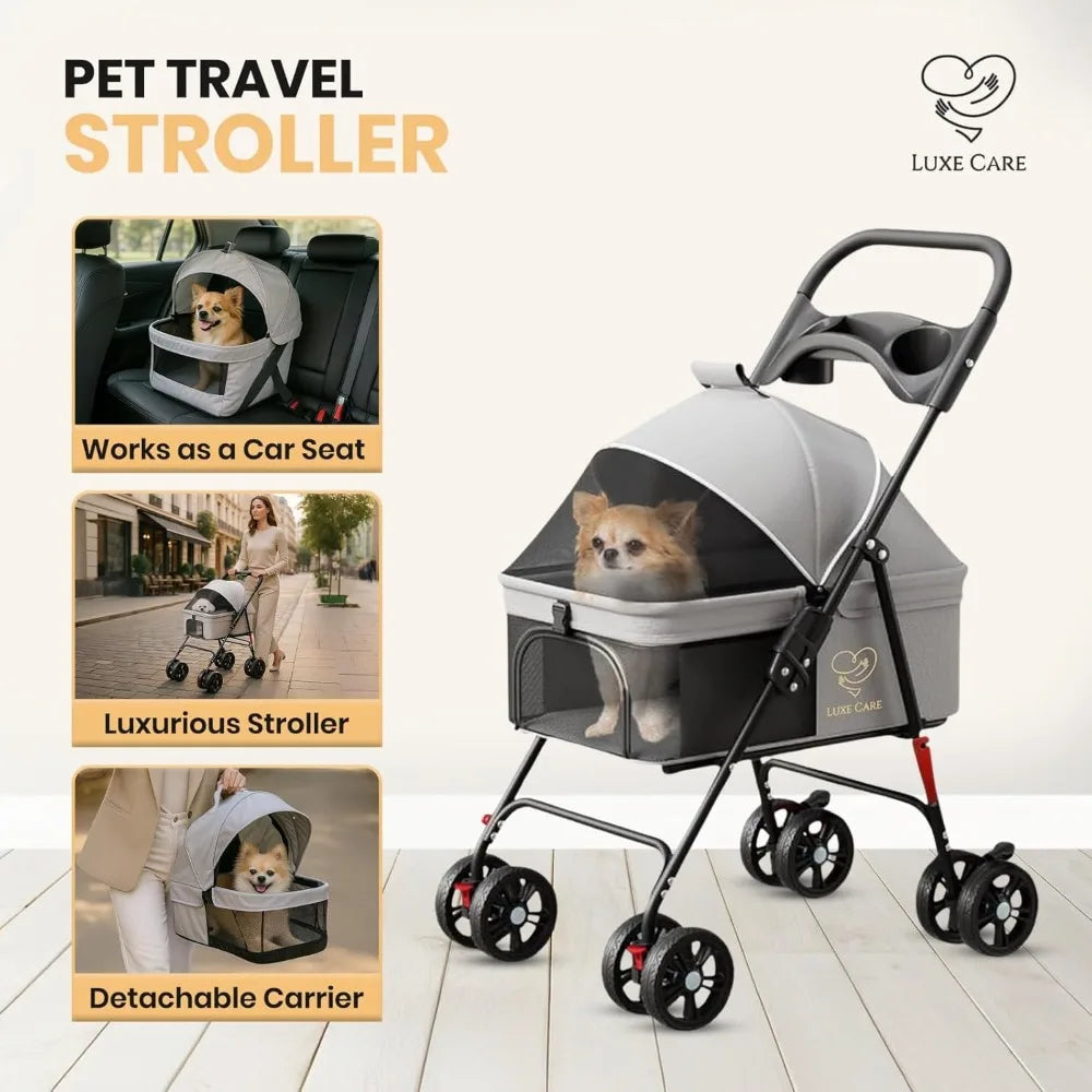 Haus 4 Wheel Foldable Pet Stroller