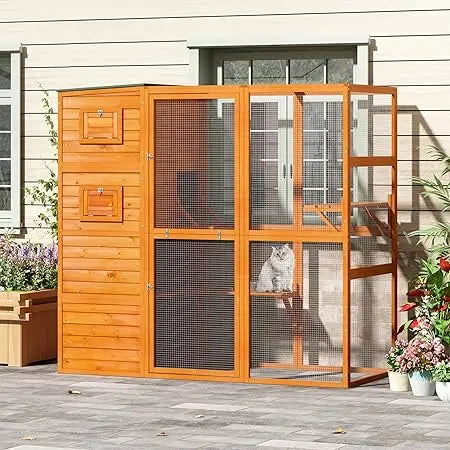 Large Wood Cat Enclosure