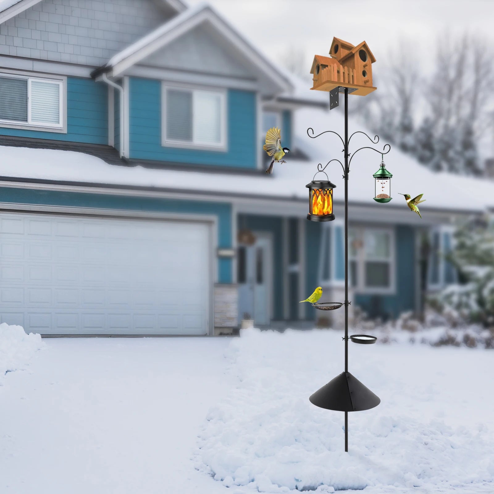 Metal and Iron Outdoor Bird Feeder