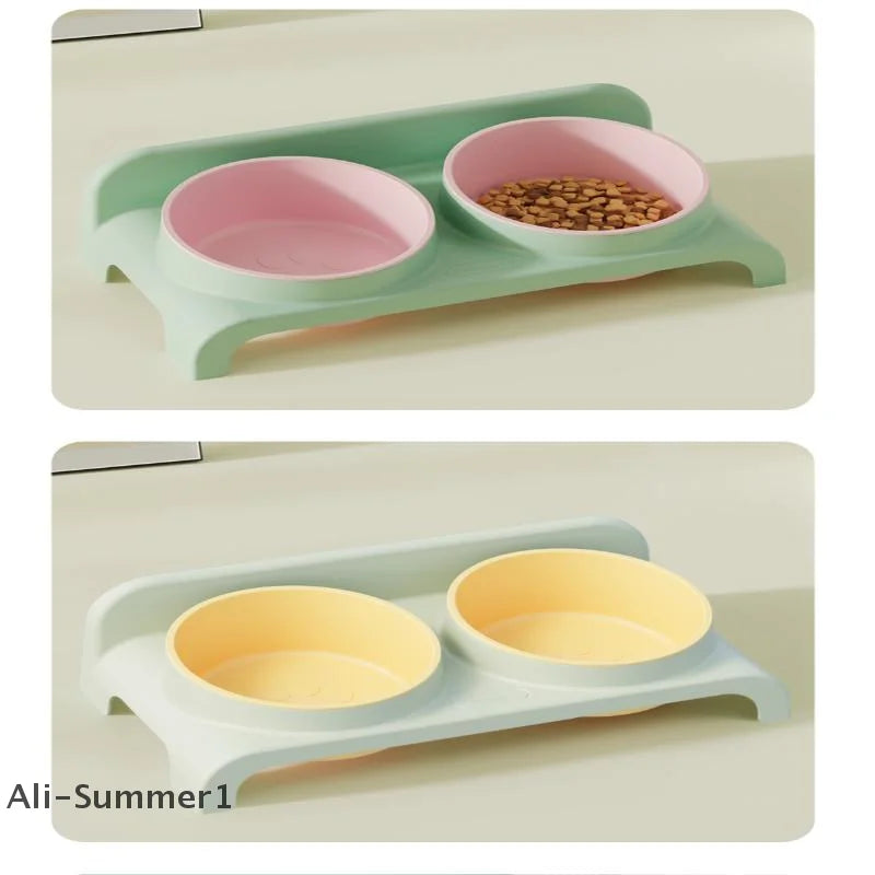 Food Feeders Pet Cat/Dog Double Bowls