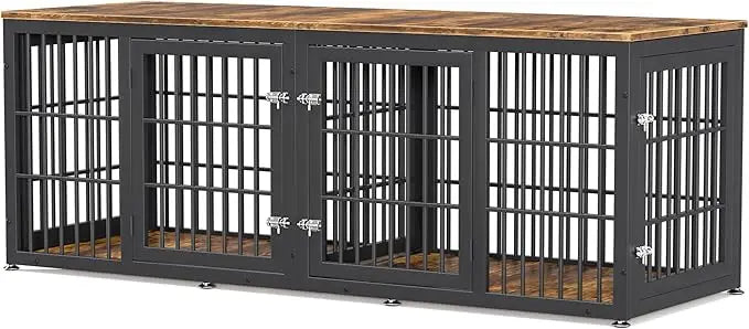 78" Double Dog Crate