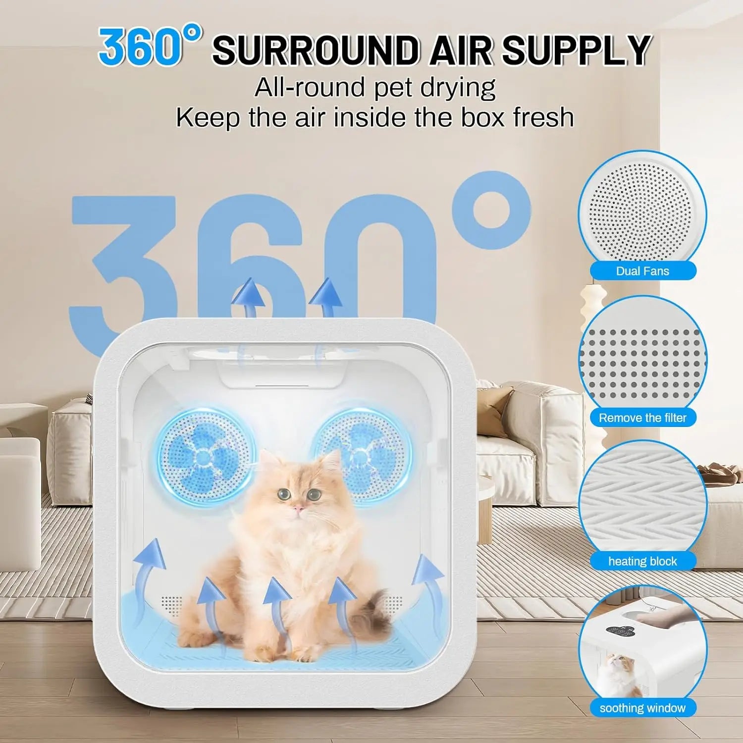 Automatic Pet Hair Dryer Box