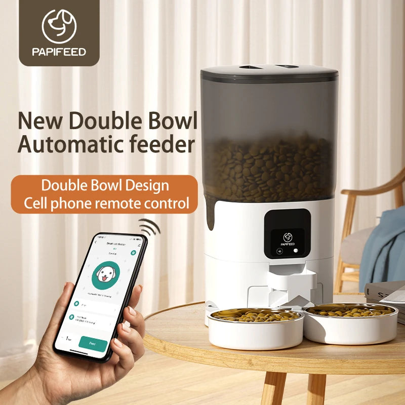 Cat double bowl smart feeder