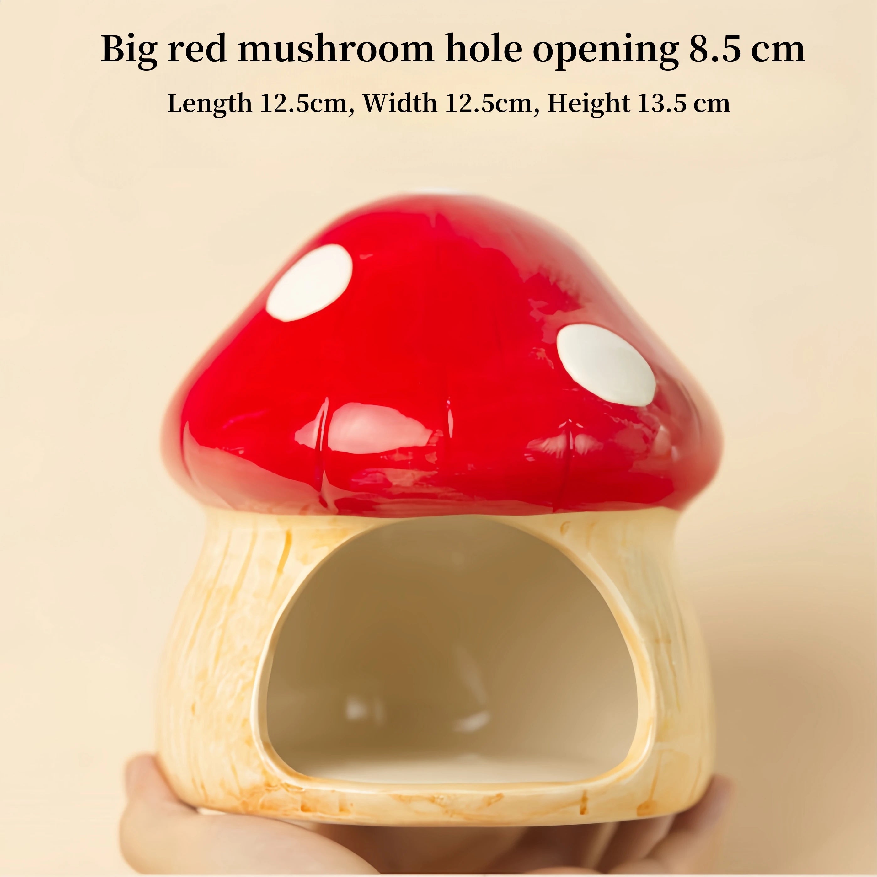 Mushroom Ceramic Hamster Hideout