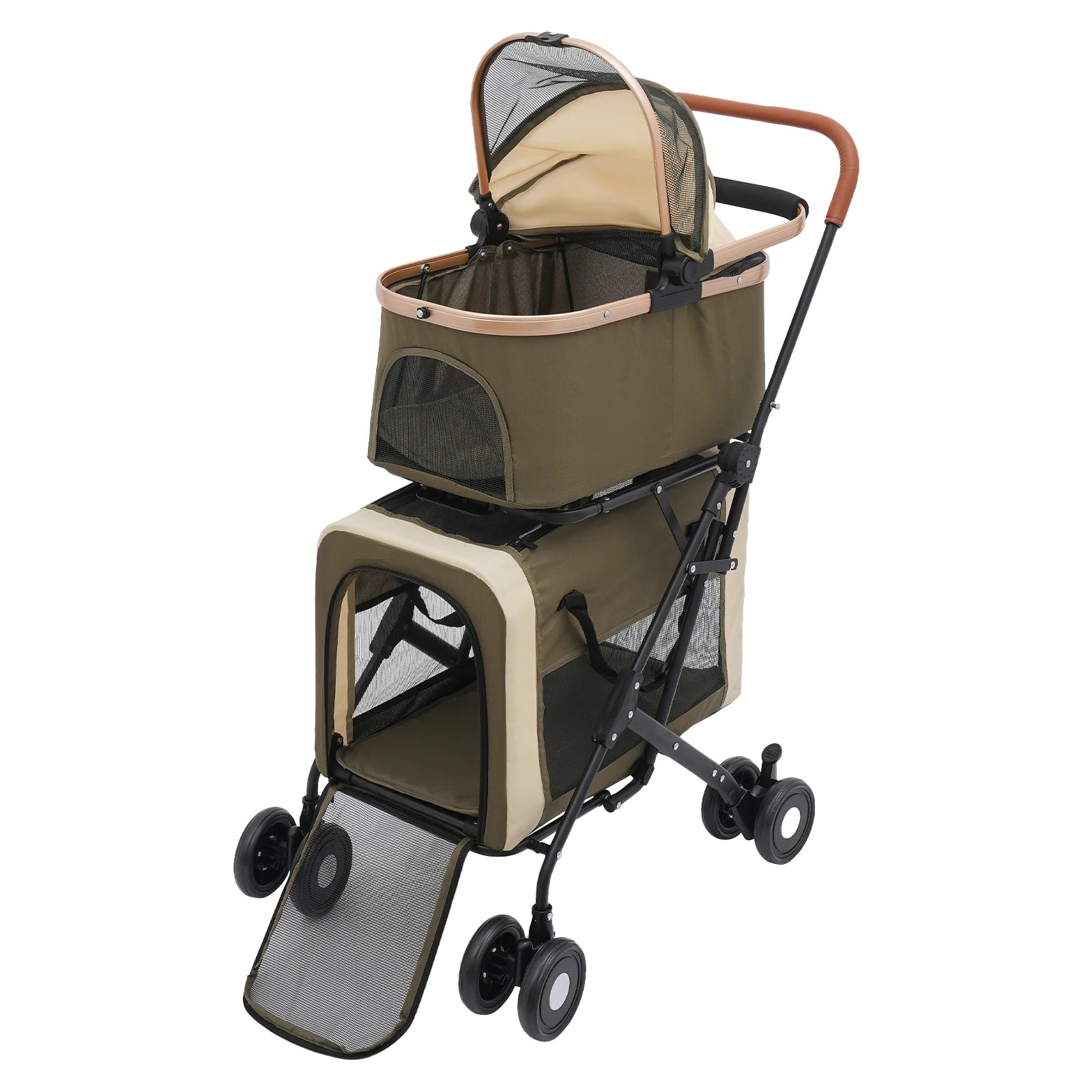 2-Tier Foldable Pet Stroller