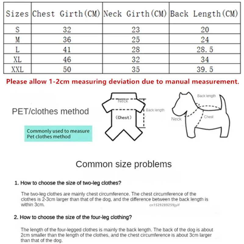 Autumn Winter Pet Clothes