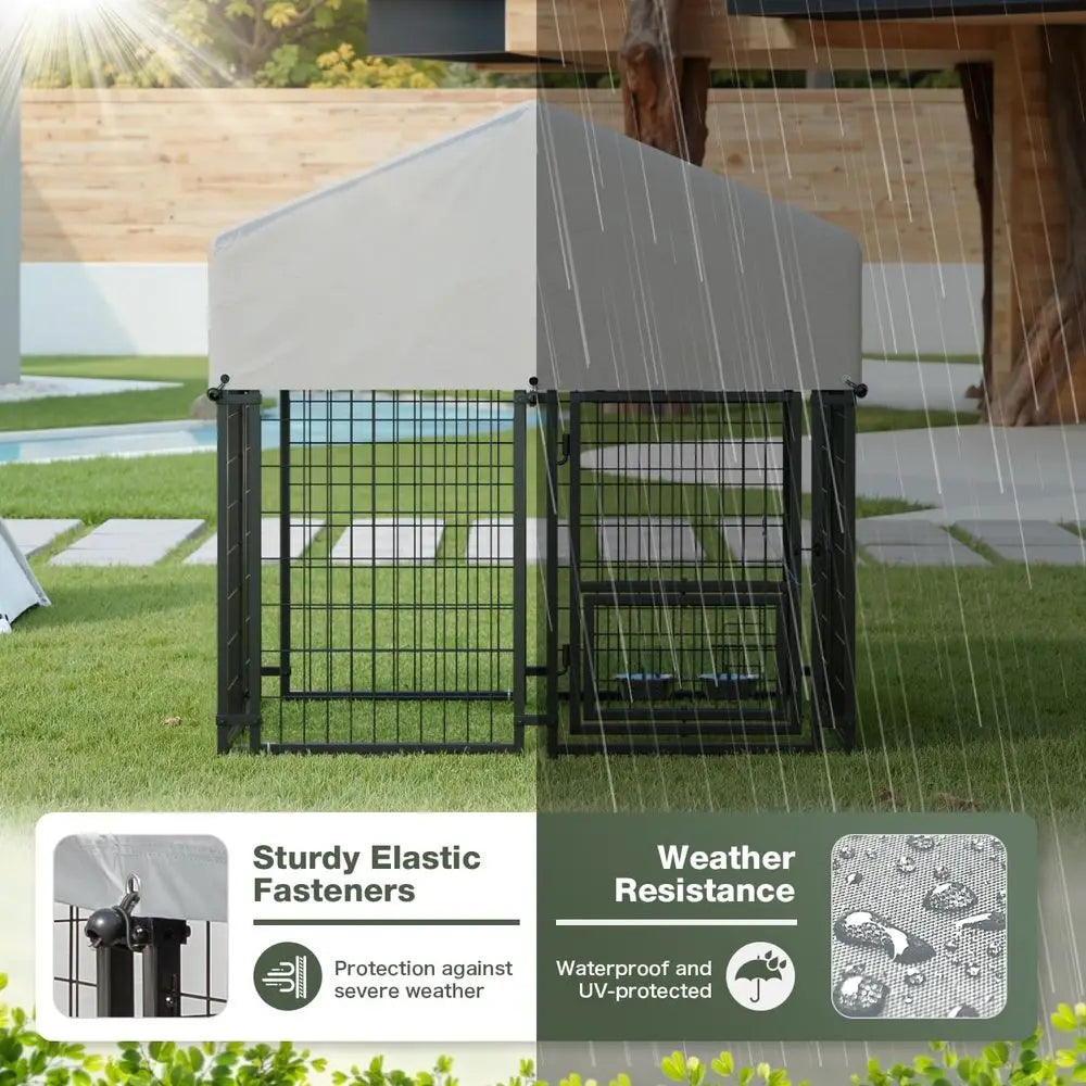 Sturdy Steel Outdoor Dog Kennel