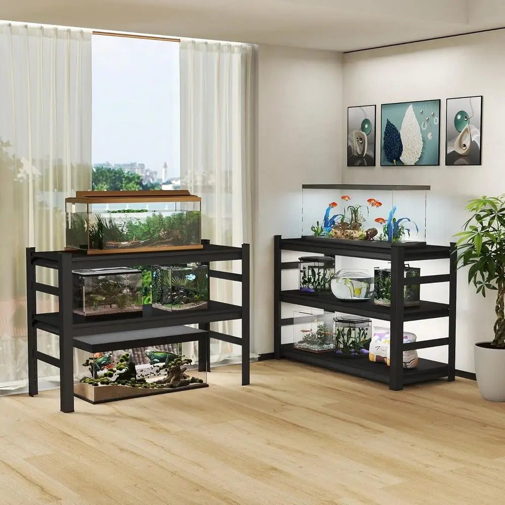 Sturdy 5-Shelf Steel Aquarium Stand