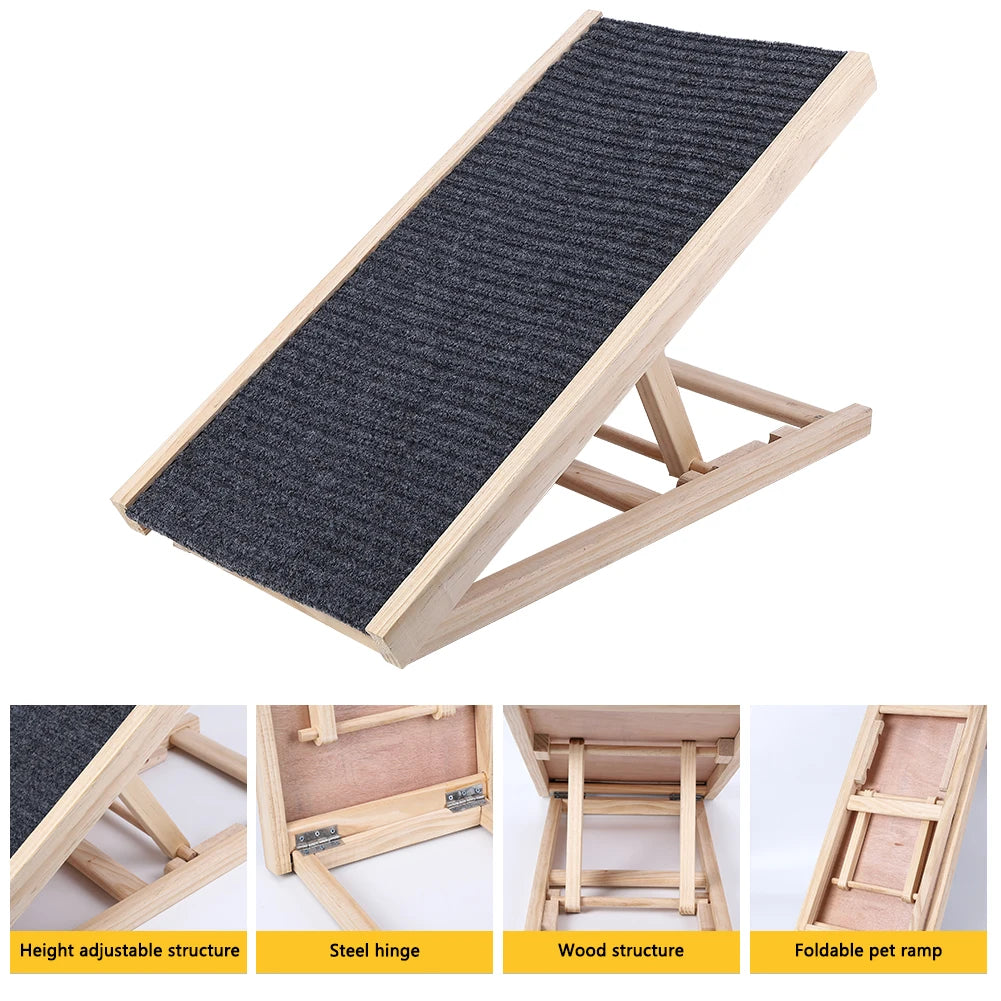 Pet Wooden Ramp/Adjustable Height