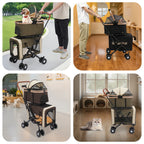 Stroller, 2 Pet Carriers for S/M Dogs
