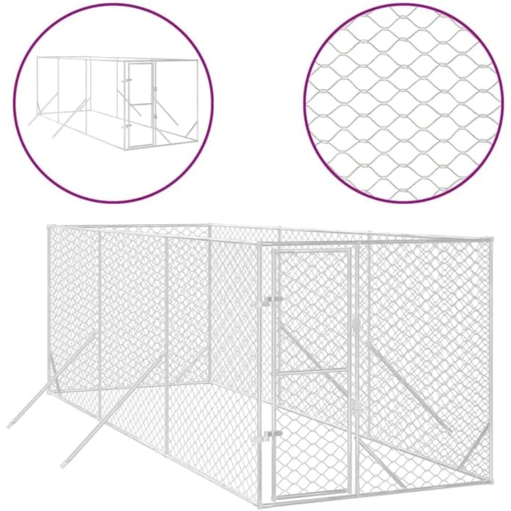 Dog Kennel Cage Galvanized Steel