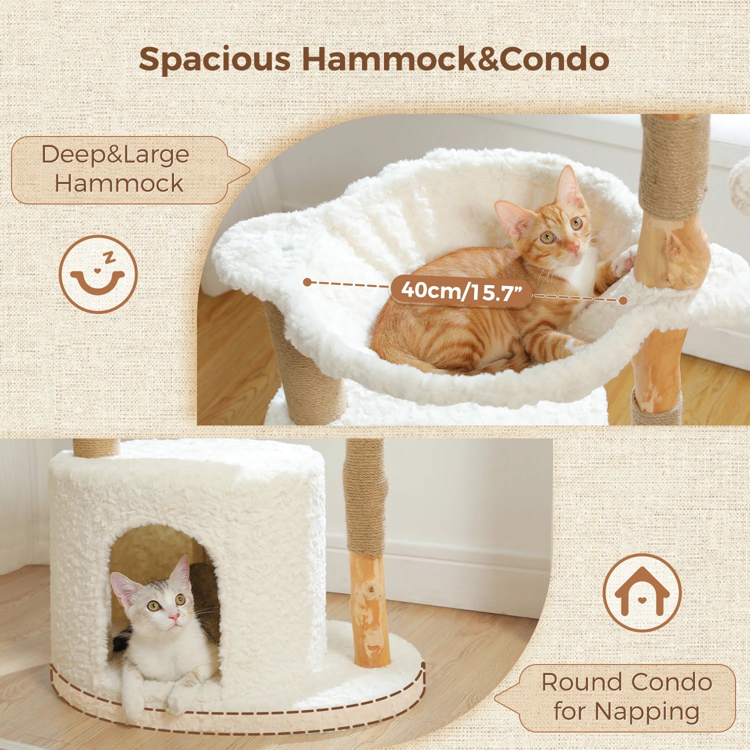 Solid Wood Cat Tree