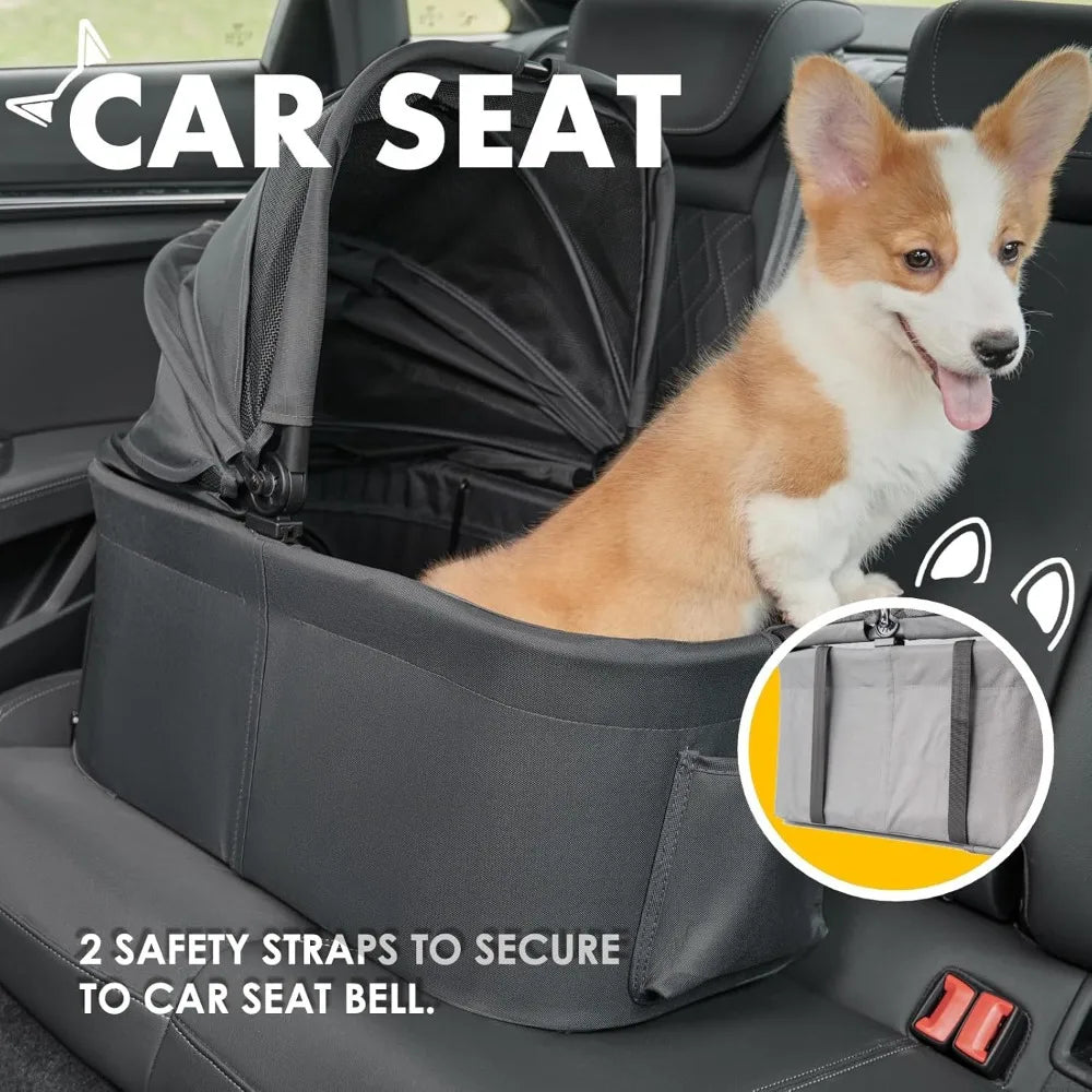 Pet Stroller with Removable Carrier
