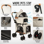 Pet Stroller/Detachable Carriers