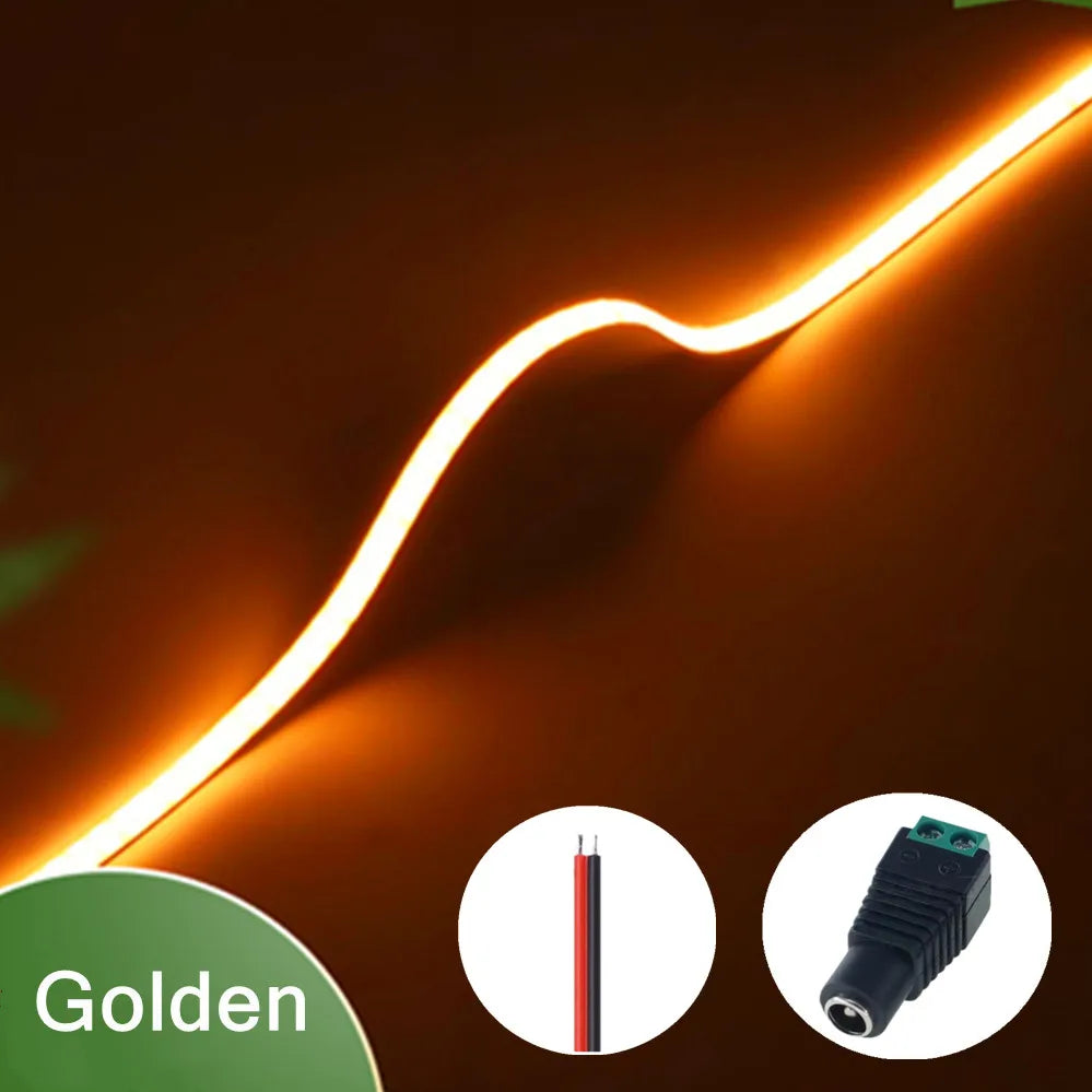 Ultra Thin 12V Colorful COB LED Strip Dimmable