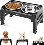 Adjustable Height Elevated Dog Bowls