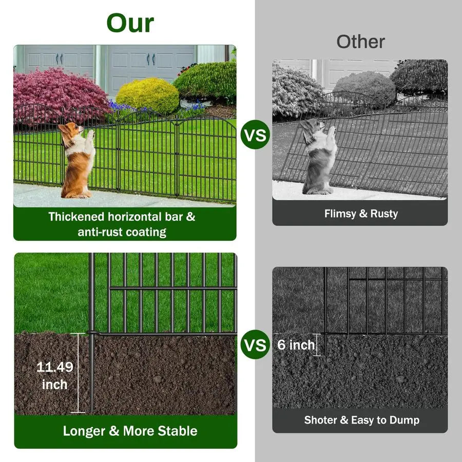 No Dig Decorative Garden Fence