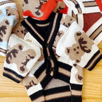 Luxury Dog Clothes Striped Cardigan