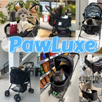Pet Stroller 4 in 1 with Detachable Carrier