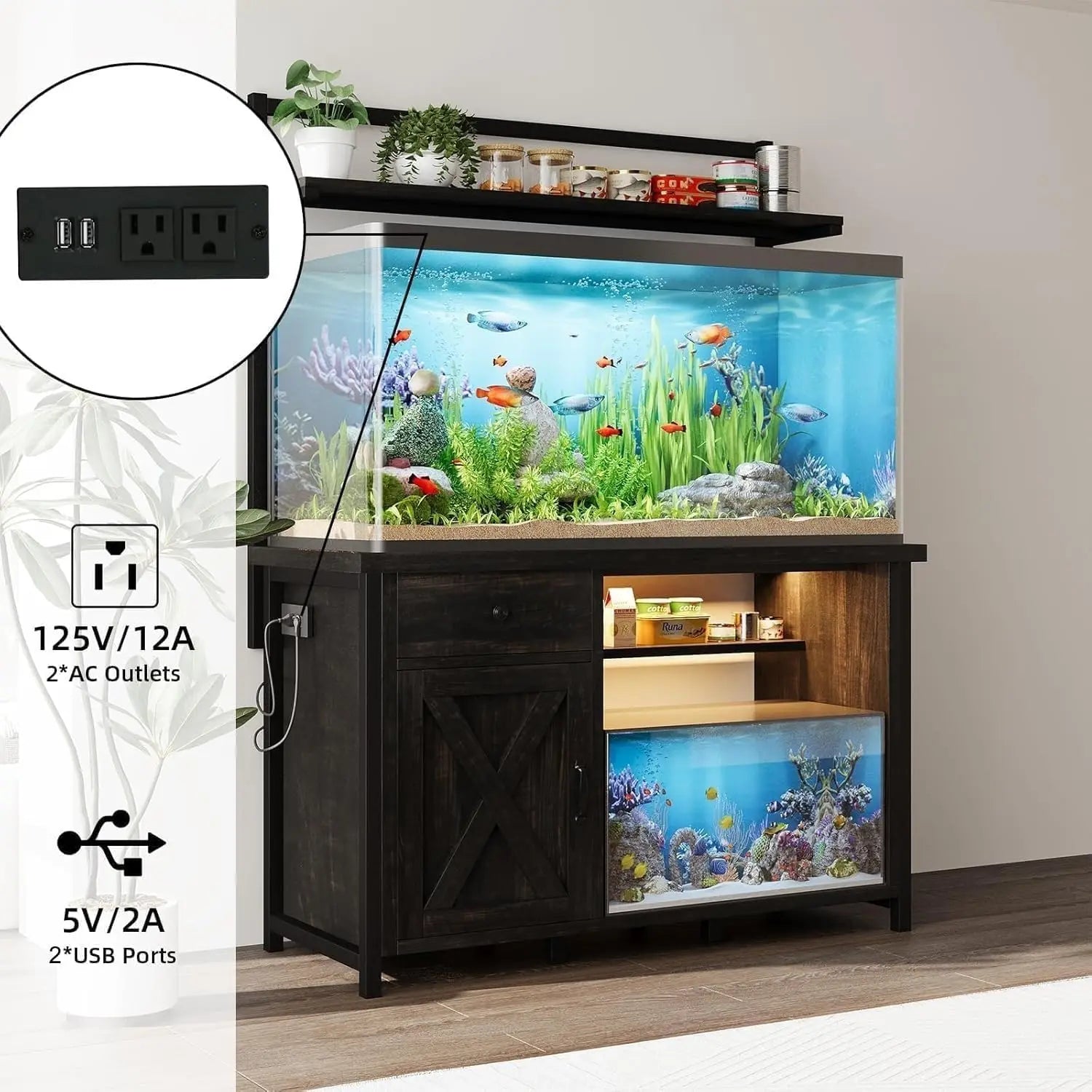 Oak Heavy Duty Aquarium Stand