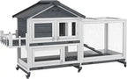 65" Wooden Rabbit Hutch