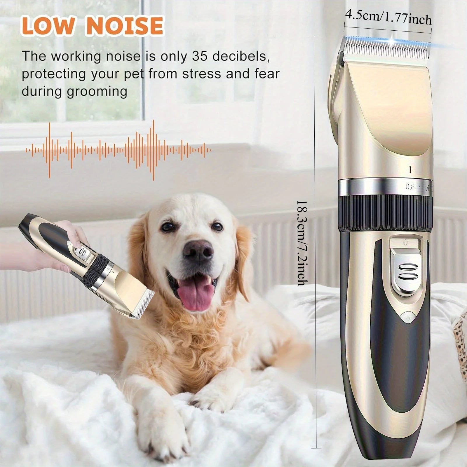 Wireless Electric Pet Grooming Kit: