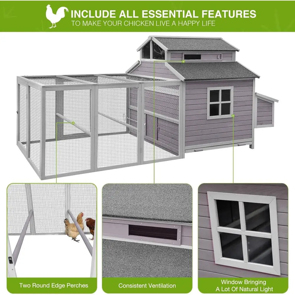 Large Wooden Chicken Coop