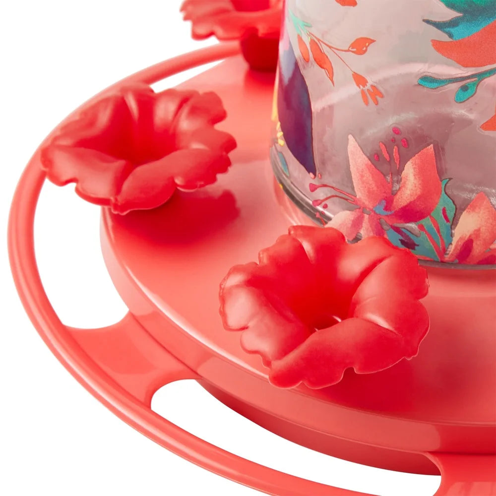 Glass Hummingbird Feeder