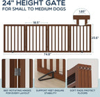 Foldable Bamboo Dog Gate