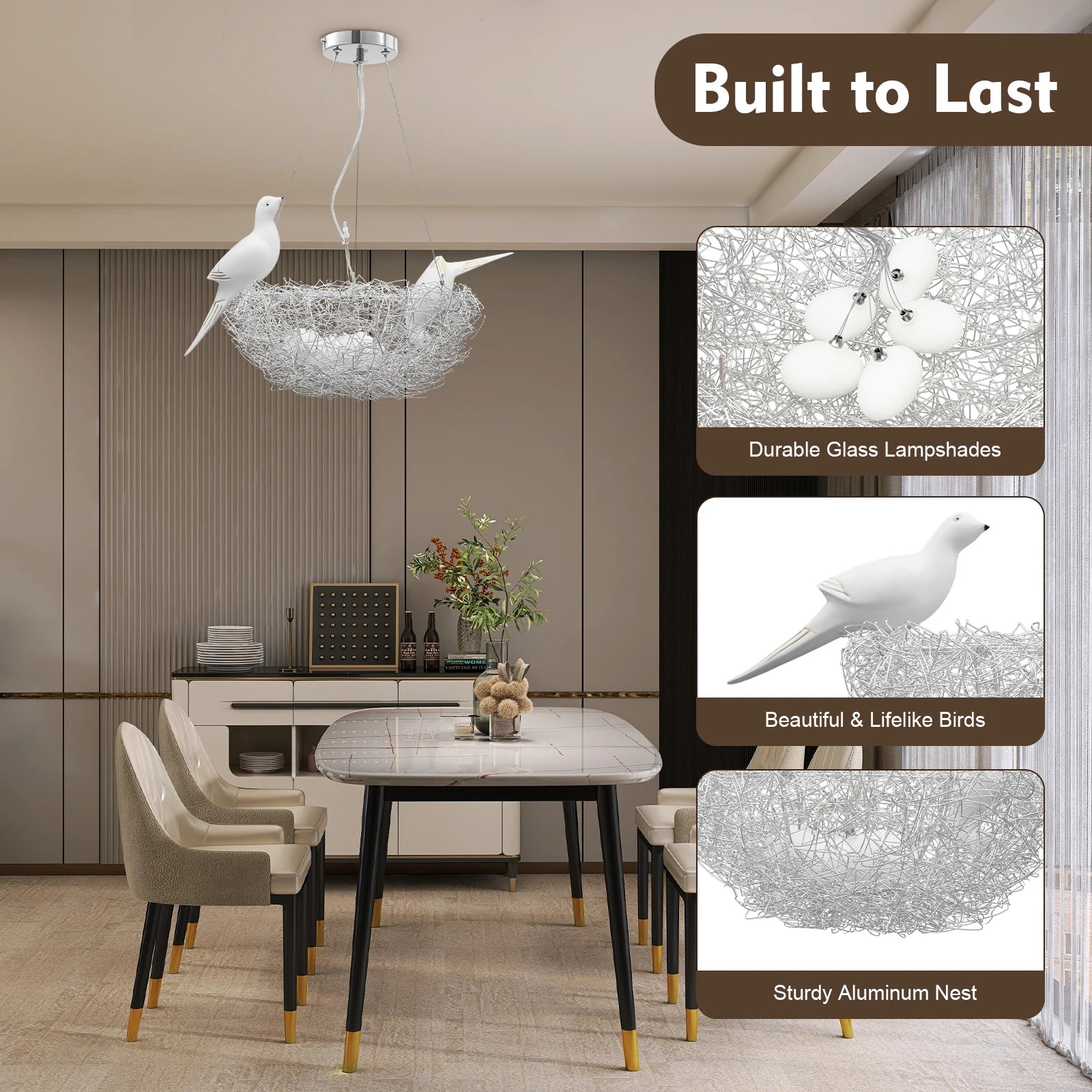 Bird Nest Chandelier LED