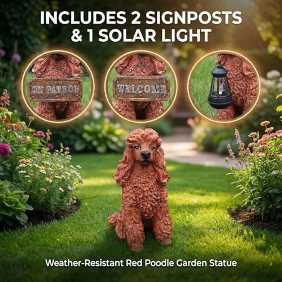 Poodle Statues Outdoor garden sculpture decor