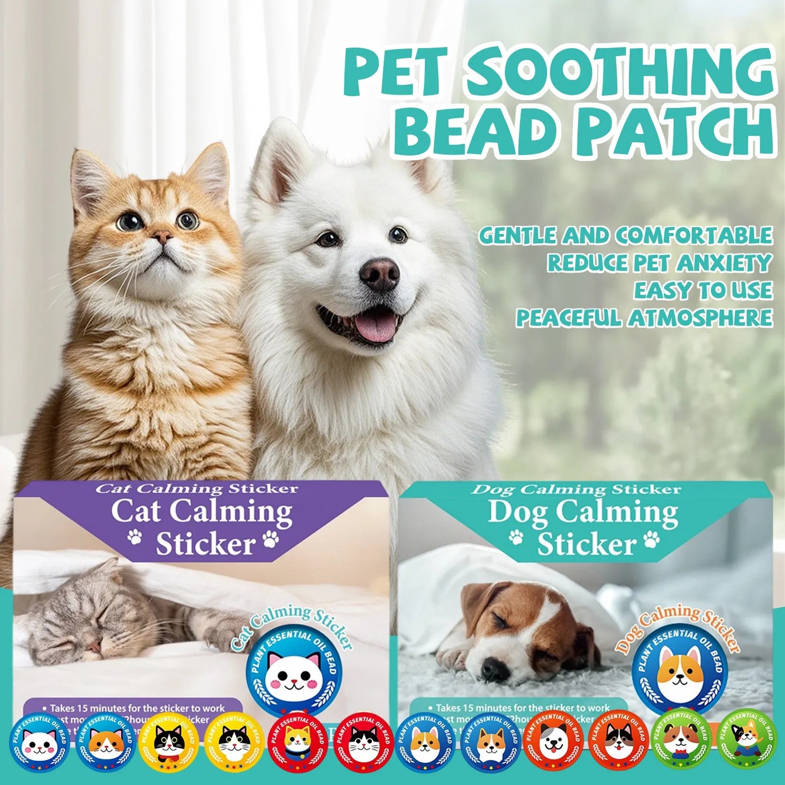 Pet emotional soothing bead patch