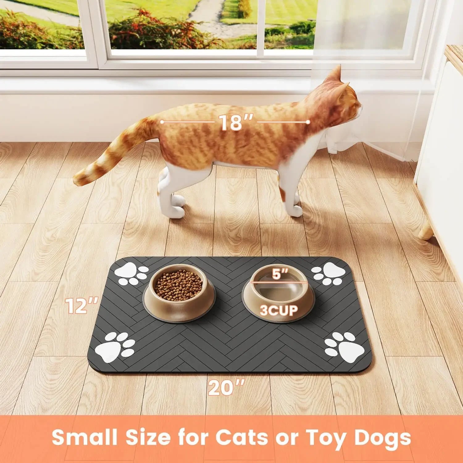 S,M,L absorbent Pet Feeding Mat