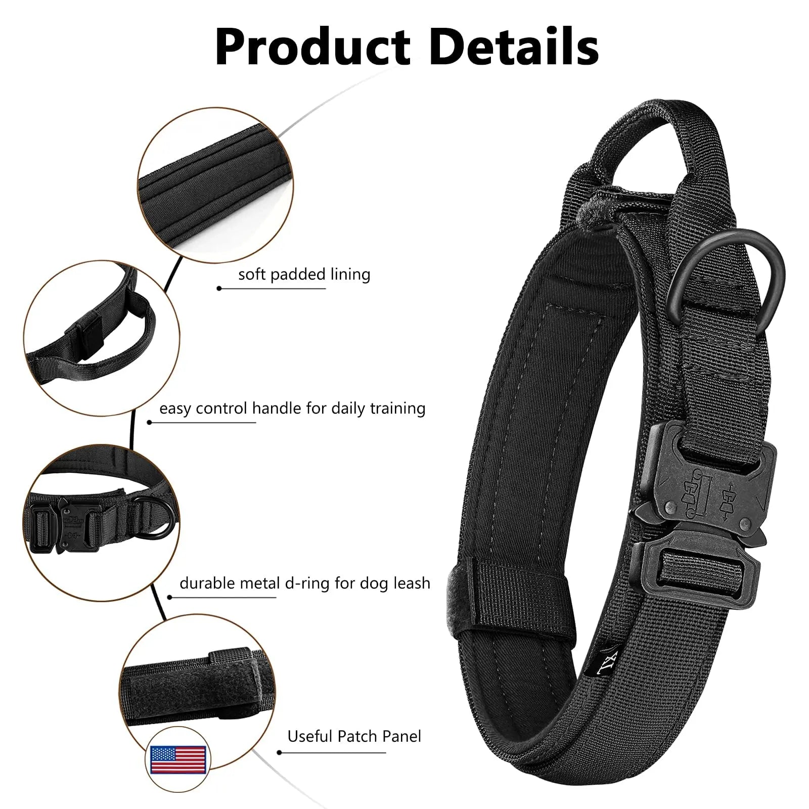 Tactical Harness Collar Leash