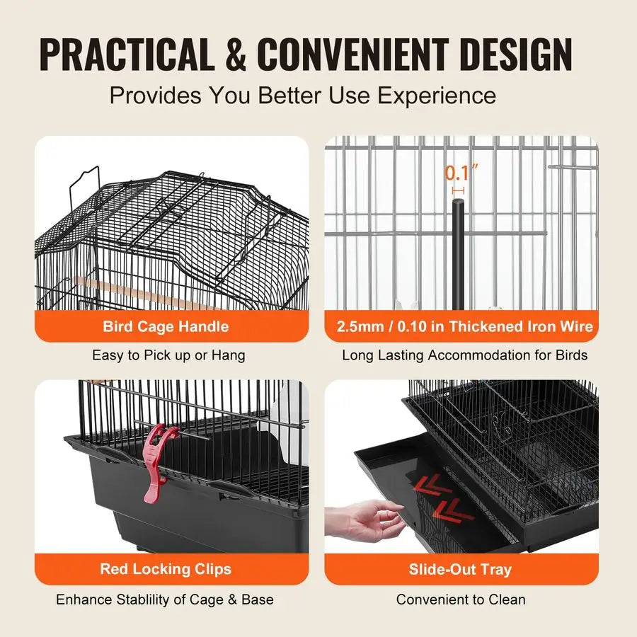 41 in Open Top Large Parrot Cage