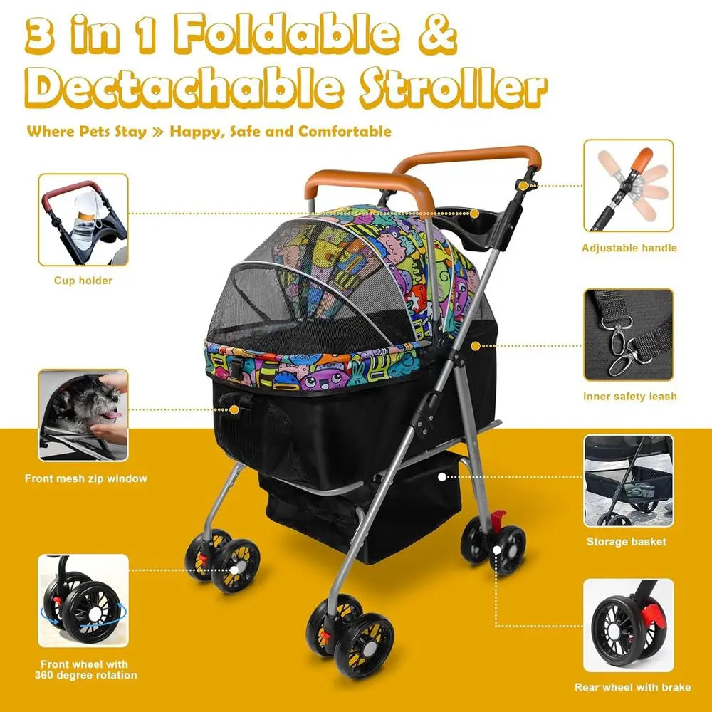 Foldable Pet Stroller