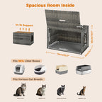 Rattan Cat Litter Box Enclosure
