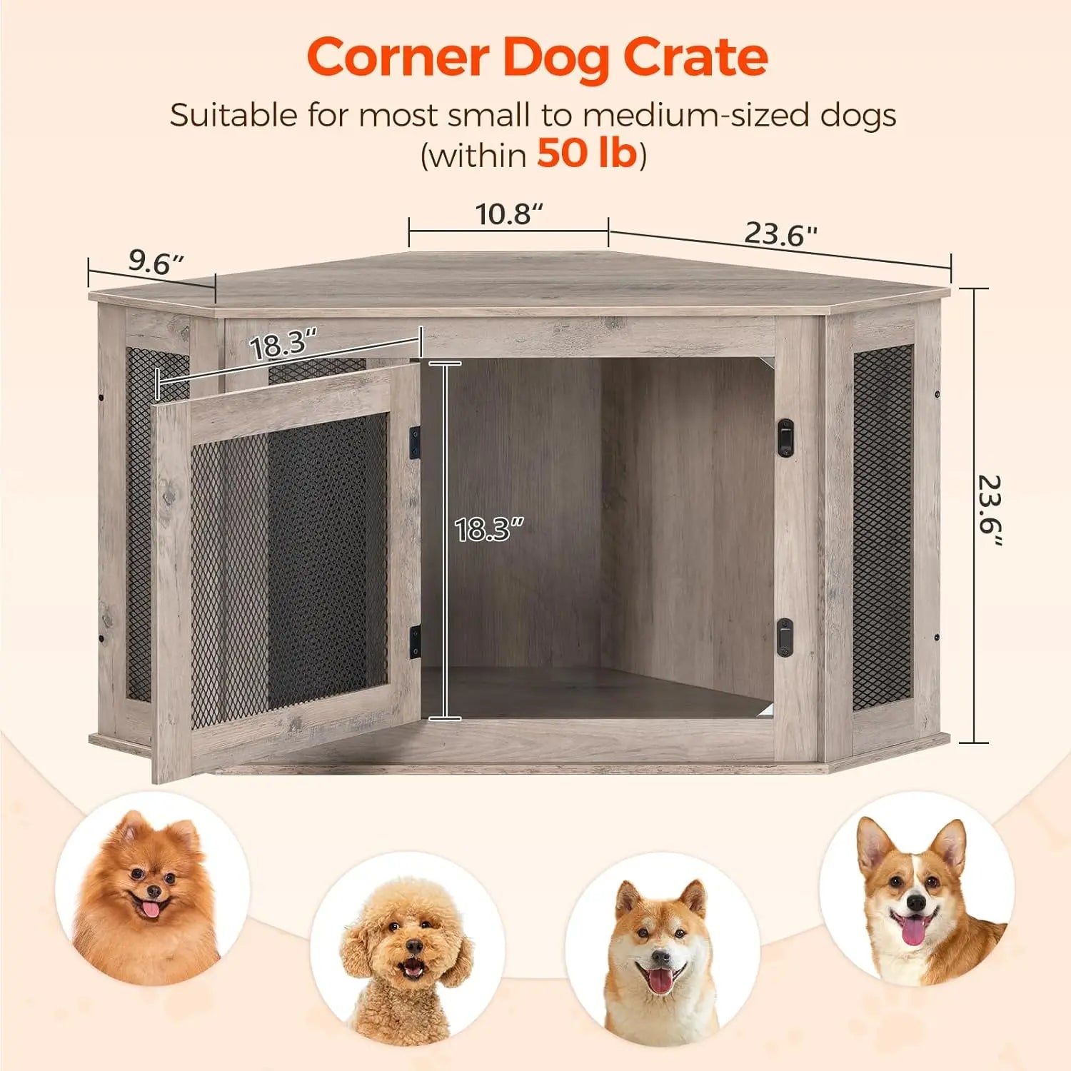 Corner Dog Crate