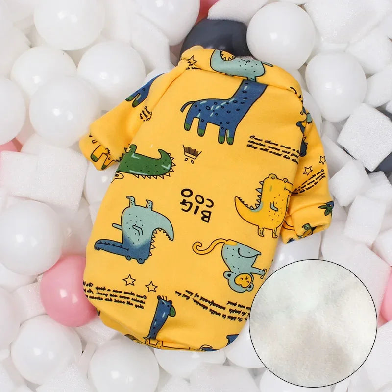 Cute Print Cat Clothes Suit