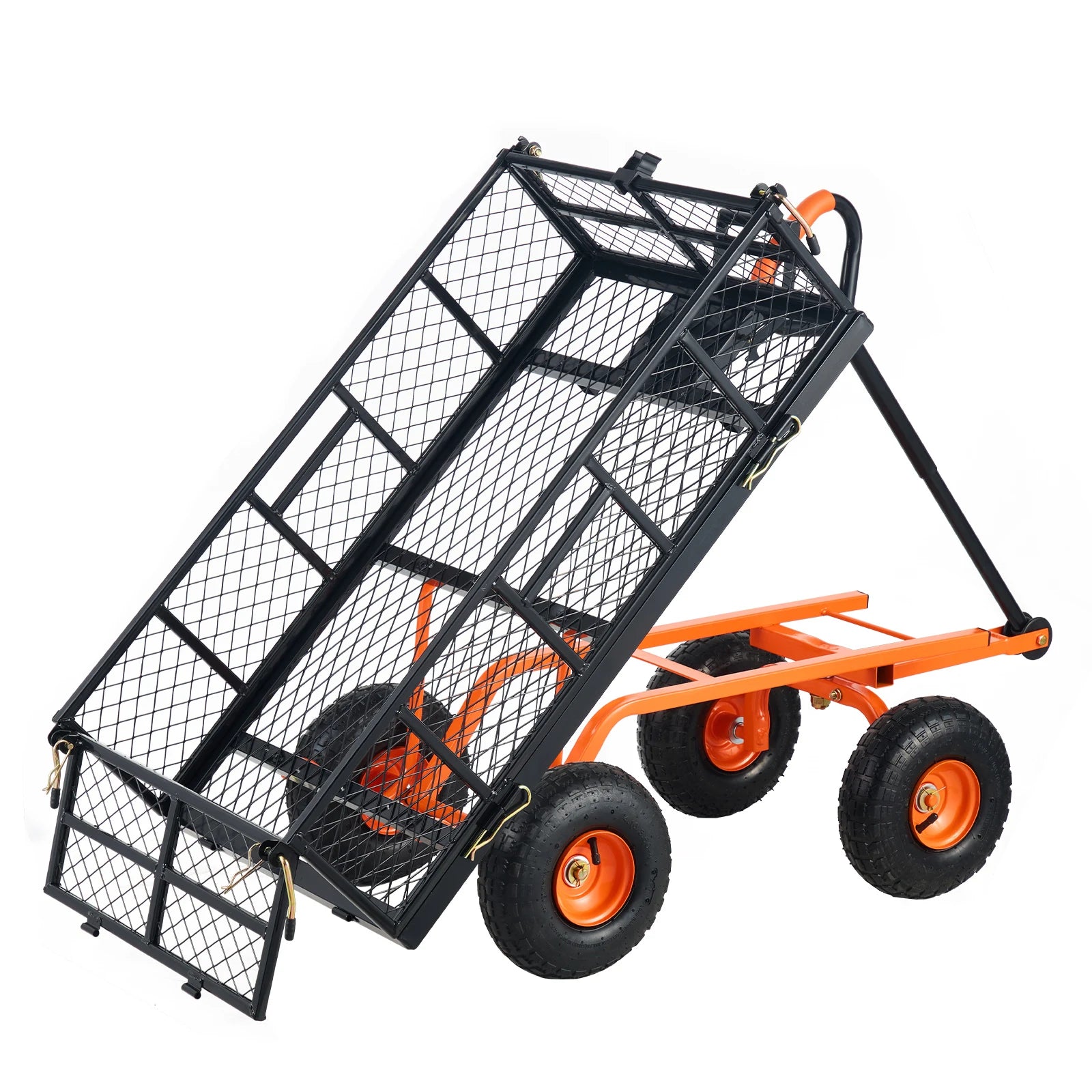 Garden Cart Sturdy Metal Utility Wagon