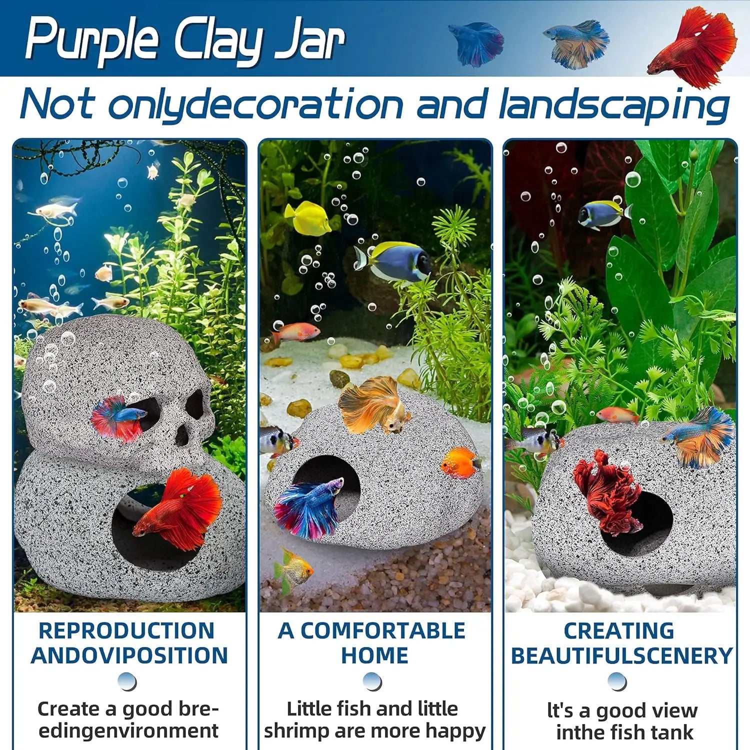 Ceramic Aquarium Cave Rock