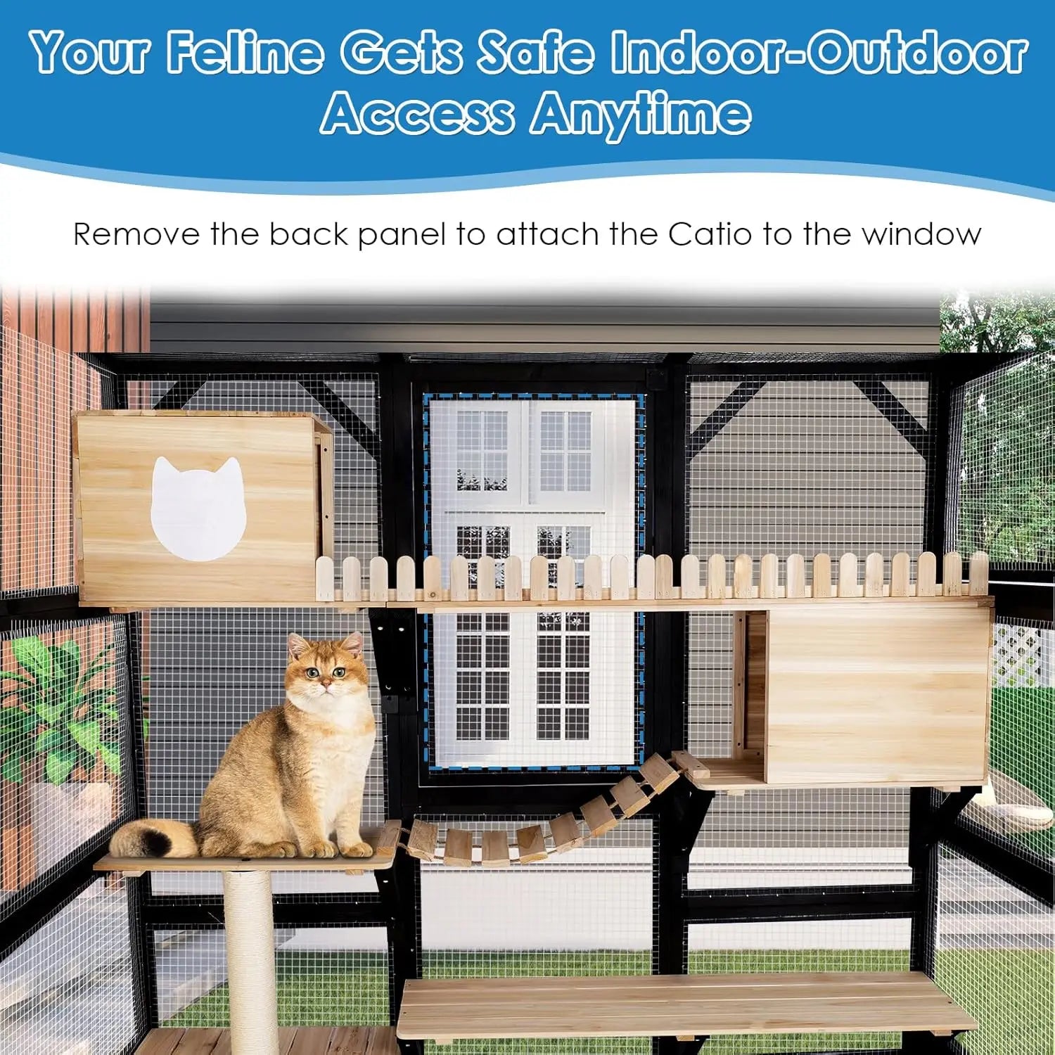Cat Enclosure Walk-in 73"