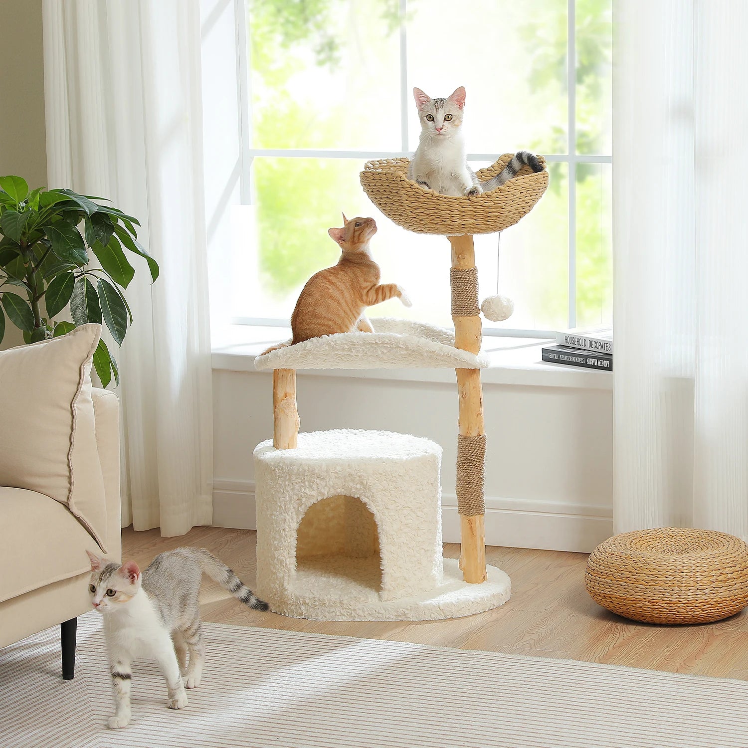 Solid Wood Cat Tree