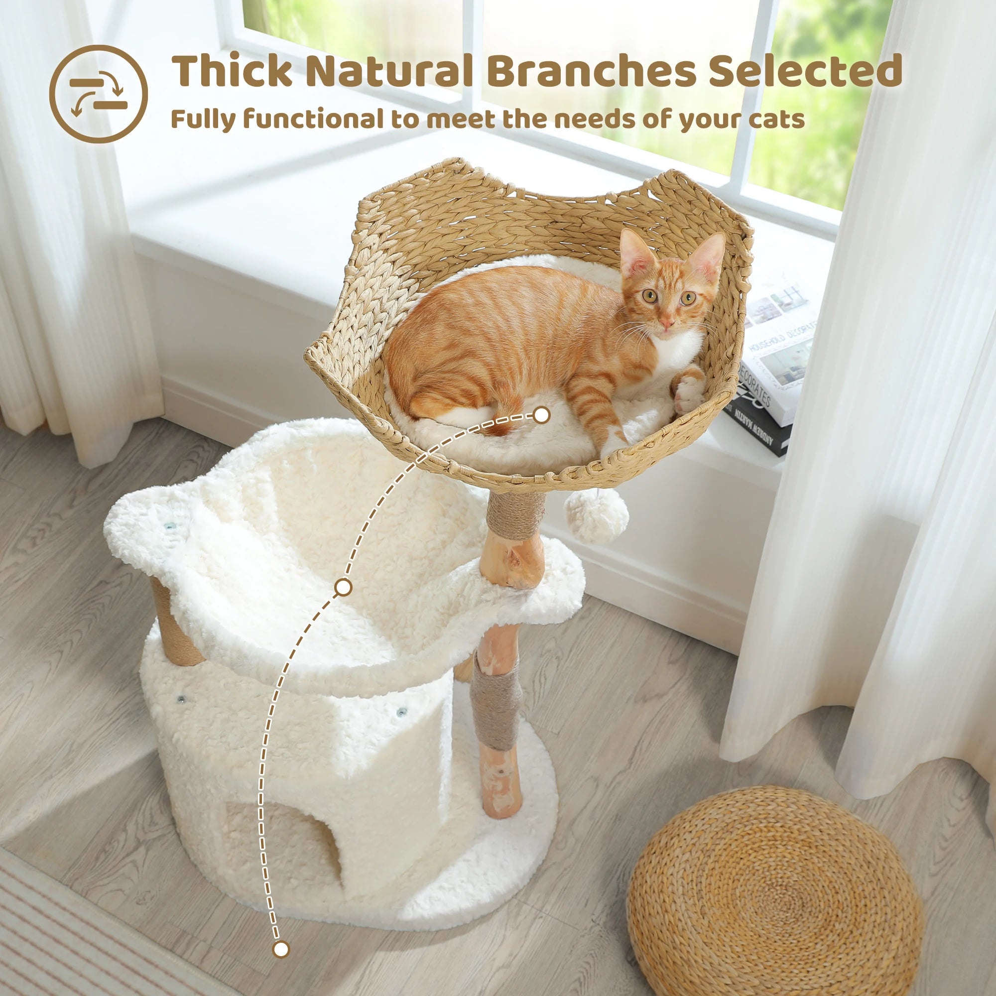 Solid Wood Cat Tree