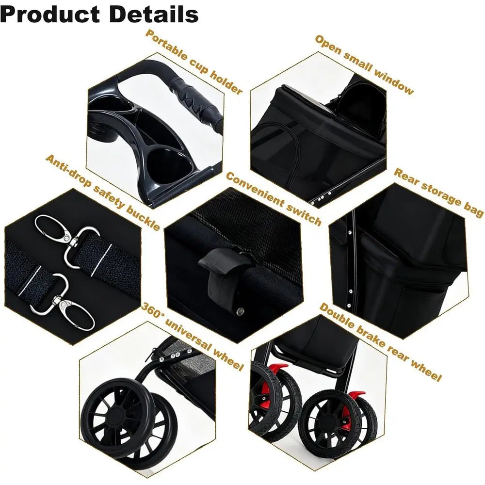 Double Stroller for M/S Dogs/Cats