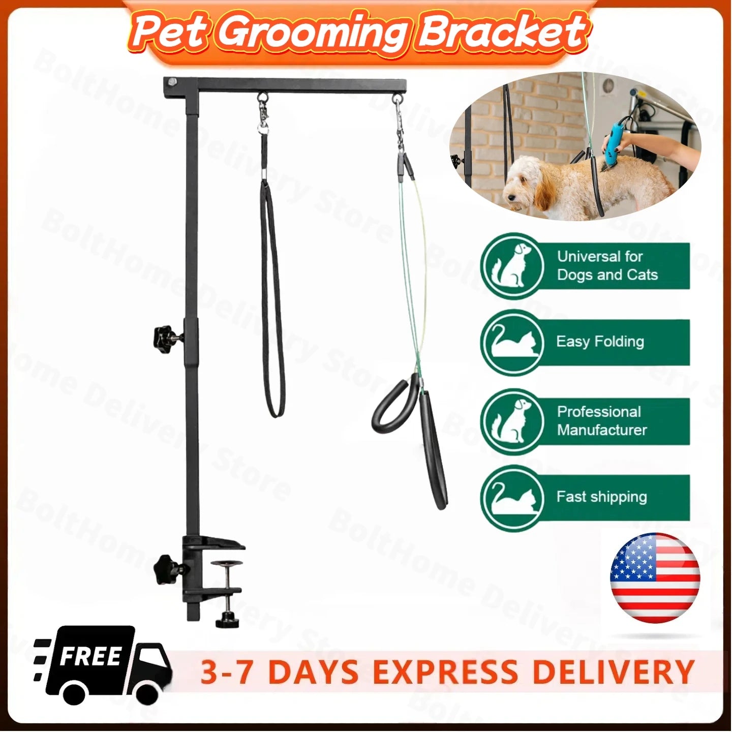 Pet Grooming Arm with Clamp