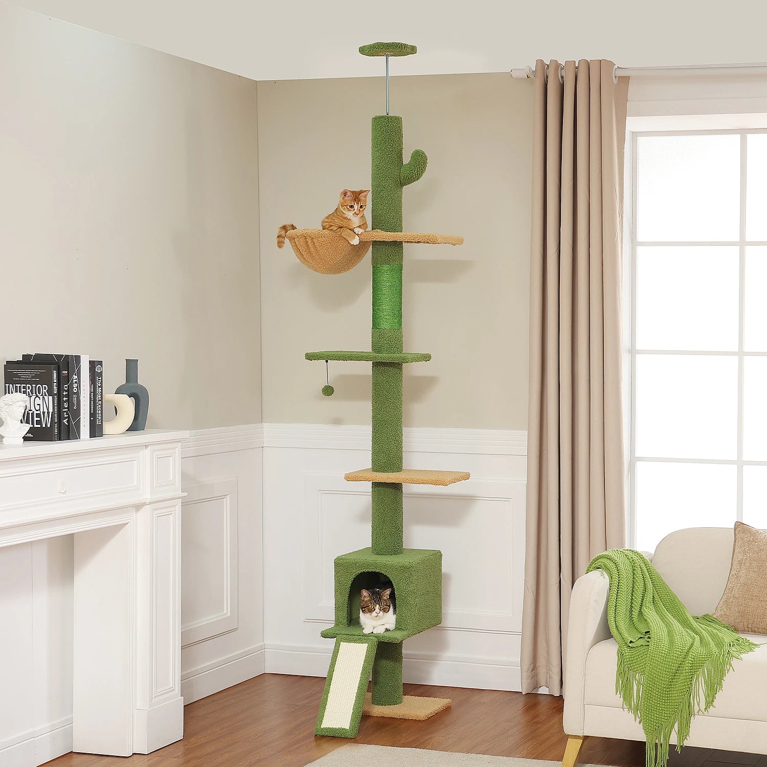 Cactus Cat Tree Floor to Ceiling Cat Tower