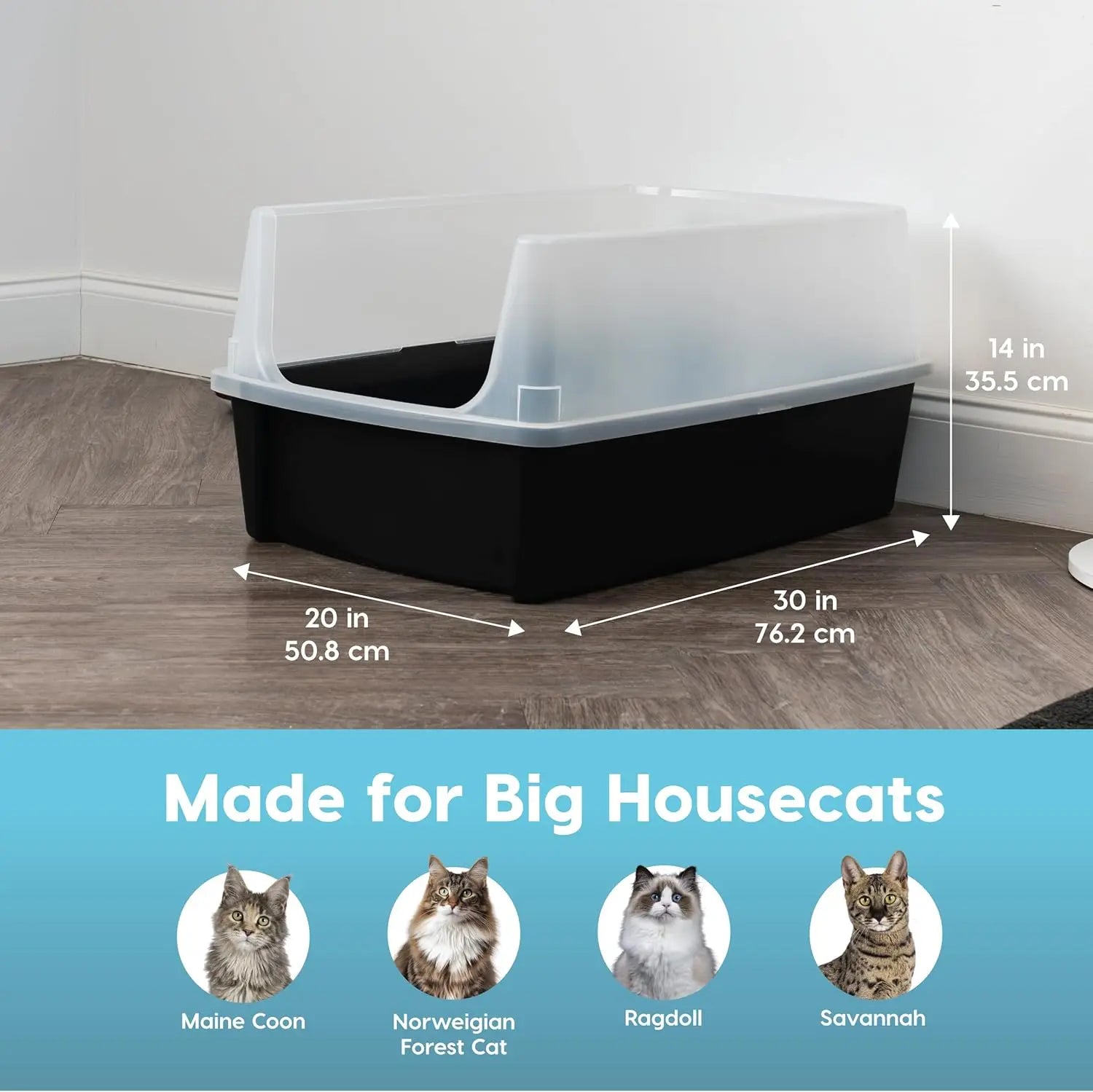 XL Open Top Cat Litter Box