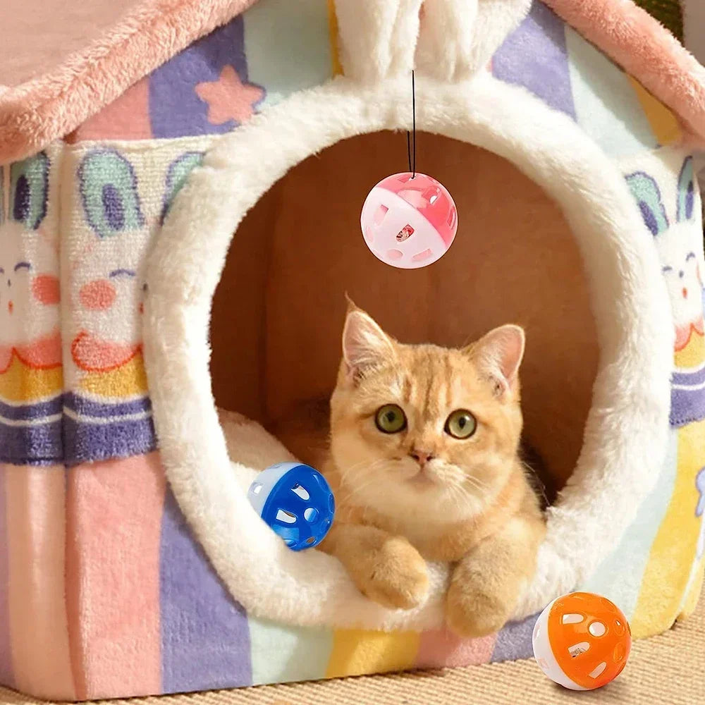 6/100Pcs Cat Toy Jingle Balls