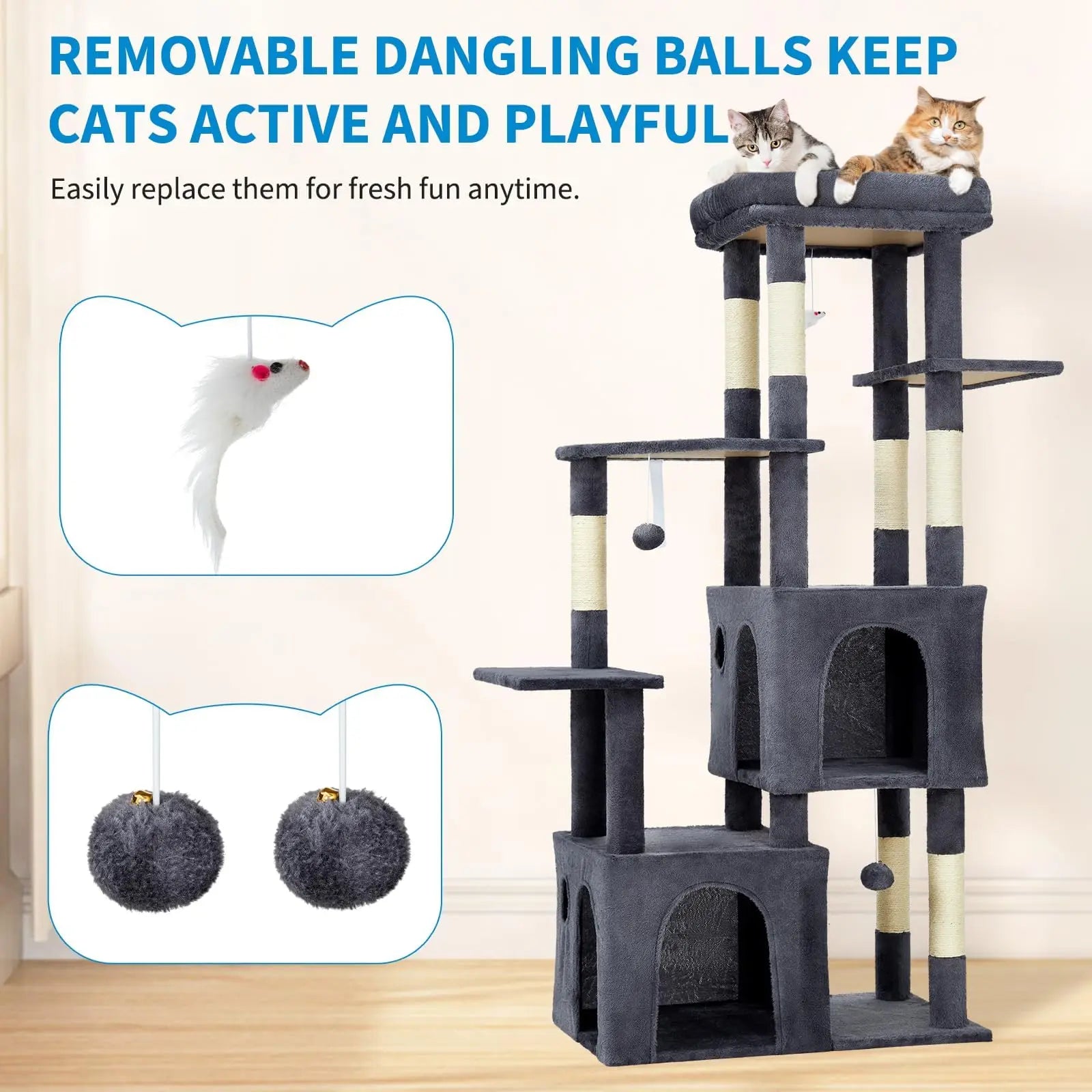 61" Heavy-Duty Cat Tree